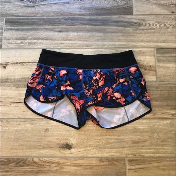 lululemon athletica Pants - Lululemon Paint Storm Harbor Speed Short Sz 8